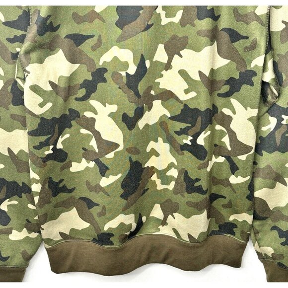 Five Elementz Mens Duck Dynasty Camouflage Hoodie Full Zip Green Camo Size 2XL - Picture 6 of 14